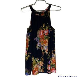Katherine Barclay floral sleeveless halter top